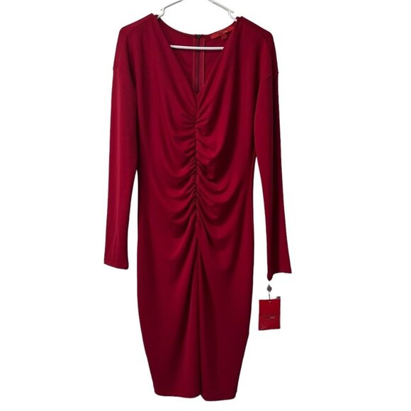 Narciso Rodriguez for DesigNation Ruched Sheath Dress Size Medium NWT Party City - Picture 1 of 13